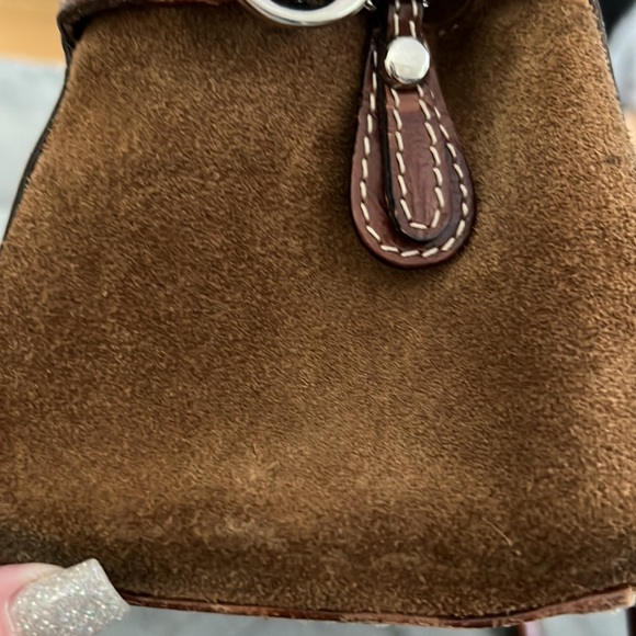 Barbara Leather Vintage  Croc Handbag! - Picture 3 of 10